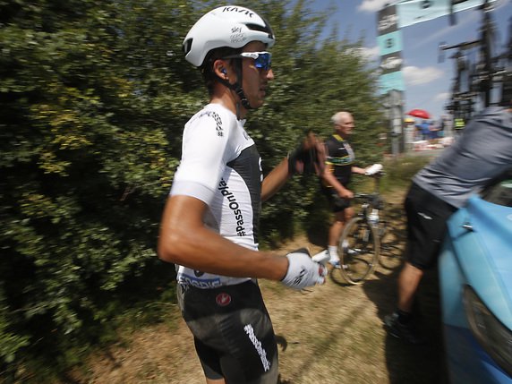 Gianni Moscon a été disqualifié du Tour de France. © KEYSTONE/AP/CHRISTOPHE ENA