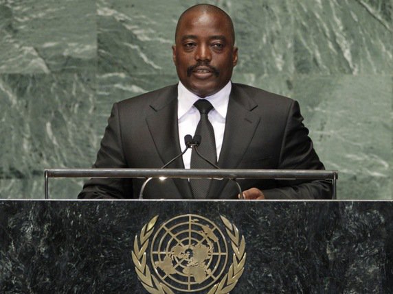 Au pouvoir depuis l'assassinat de son père en janvier 2001, le président Kabila n'a pas fait part de son choix lors d'une réunion des cadres de sa majorité mardi soir dans sa résidence de Kingakati, dans la banlieue de Kinshasa (archives). © KEYSTONE/AP/Frank Franklin II