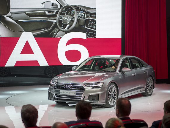 L'Audi A6 avait été présentée au Salon de Genève en mars dernier (Archives). © KEYSTONE/MARTIAL TREZZINI