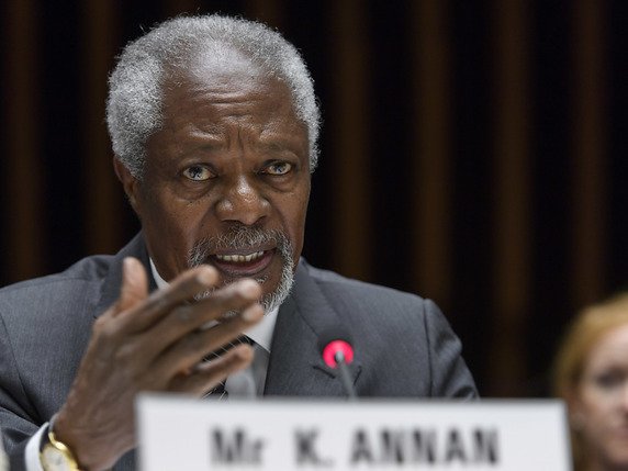 Kofi Annan est décédé à l'âge de 80 ans (archives). © KEYSTONE/MARTIAL TREZZINI
