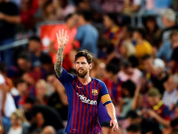 Un doublé d'entrée de championnat pour Messi. © KEYSTONE/EPA EFE/ALEJANDRO GARCIA