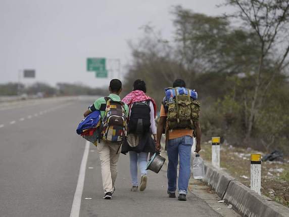 Environ un demi-million de Vénézuéliens ont quitté leur pays pour le Pérou. © KEYSTONE/AP/MARTIN MEJIA