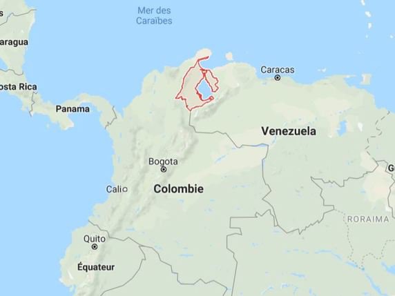 L'Etat de Zulia au Venezuela est situé à la frontière avec la Colombie. © googlemaps