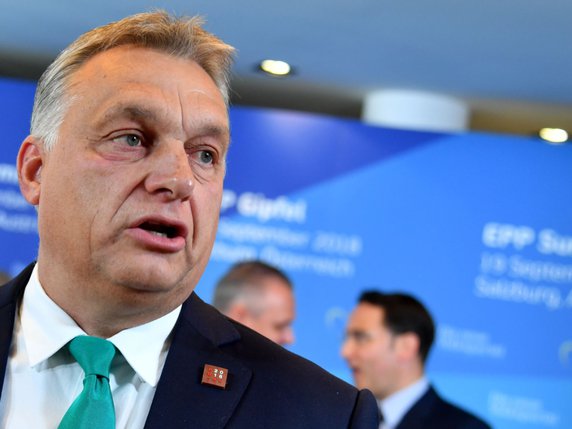 "Nous sommes heureux qu'on se concentre désormais sur comment défendre les frontières", s'est réjoui le Premier ministre hongrois Viktor Orban, qui aime à fustiger les "forces pro-migration" de Bruxelles. © KEYSTONE/APA/APA/BARBARA GINDL