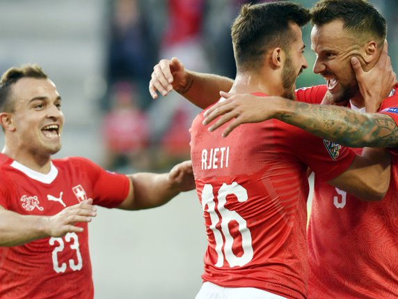 La Suisse occupe toujours le 8e rang au classement FIFA © KEYSTONE/WALTER BIERI