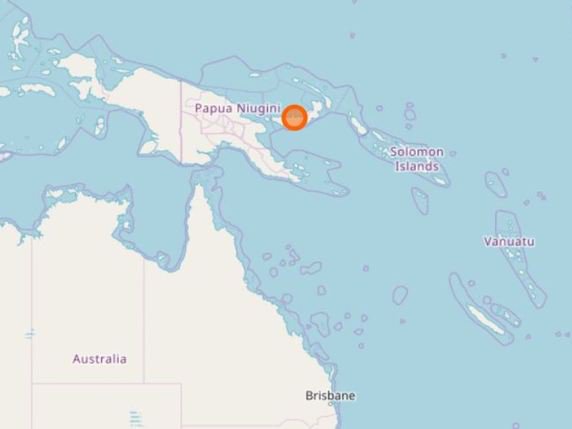 L'épicentre du tremblement de terre est situé à 125 kilomètres à l'est de la ville de Kimbe, affirme l'USGS. © OpenStreetMap