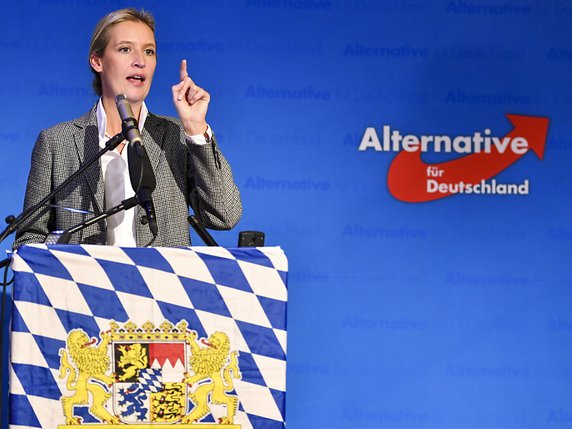 Alice Weidel est co-présidente du groupe parlementaire AfD au Bundestag (archives). © KEYSTONE/EPA/LENNART PREISS