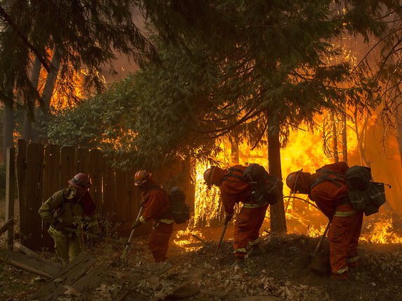 Le bilan des incendies qui ravagent la Californie est le plus lourd de l'histoire de cet Etat. © KEYSTONE/EPA/PETER DASILVA