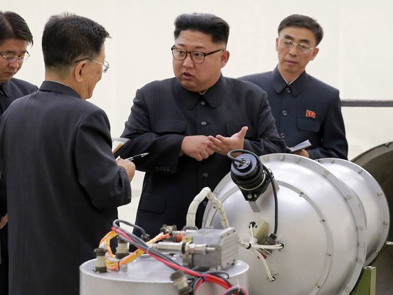 La nature de l'arme testée par la Corée du Nord n'a pas été précisée (archives). © KEYSTONE/AP KCNA via KNS