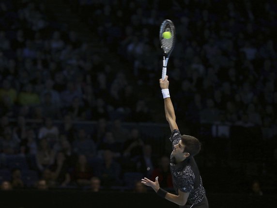 Djokovic fut impérial sur son service face à Cilic © KEYSTONE/AP/TIM IRELAND