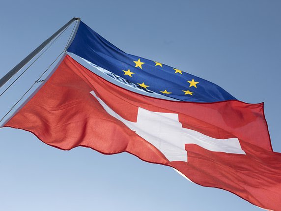La période d'incertitude concernant les relations bilatérales entre la Suisse et l'UE va continuer (archives). © KEYSTONE/GAETAN BALLY