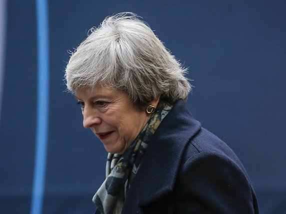 La première ministre britannique Theresa May a cherché en vain jeudi d'arracher à l'UE des éléments susceptibles de favoriser l'adoption à Londres de l'accord de Brexit. © KEYSTONE/EPA/JULIEN WARNAND