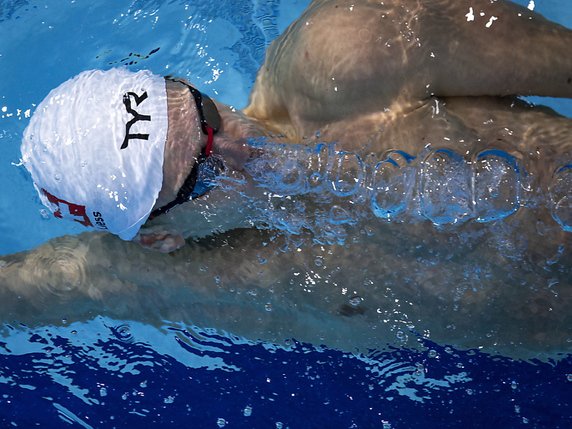 Nils Liess a battu un record national avec le relais 4x100 m 4 nages © KEYSTONE/EPA/PATRICK B. KRAEMER