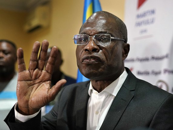 Le candidat de l'opposition Martin Fayulu a dénoncé un "putsch électoral". © KEYSTONE/AP/JEROME DELAY