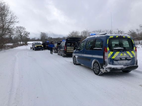 La gendarmerie avait entrepris des recherches à la frontière entre le Doubs et le Jura (archives). © KEYSTONE/MAXPPP/VALENTIN COLLIN