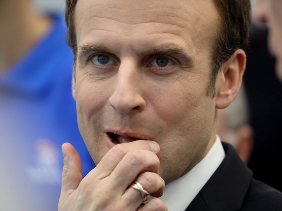 Confronté à la protestation des gilets jaunes, Emmanuel Macron, n'ira pas au WEF (archives). © KEYSTONE/AP POOL AFP/LUDOVIC MARIN