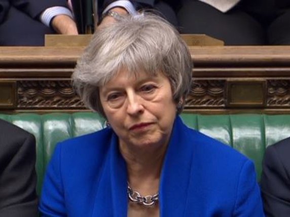 Theresa May a survécu de justesse mercredi à une motion de censure déposée par l'opposition travailliste (archives). © KEYSTONE/EPA PARLIAMENTARY
