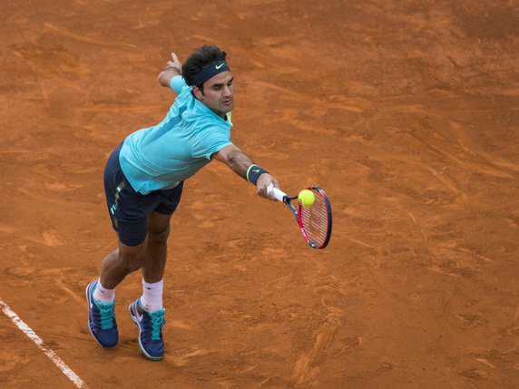 Roger Federer lors de sa dernière apparition à Madrid en 2015. © KEYSTONE/AP/ANDRES KUDACKI