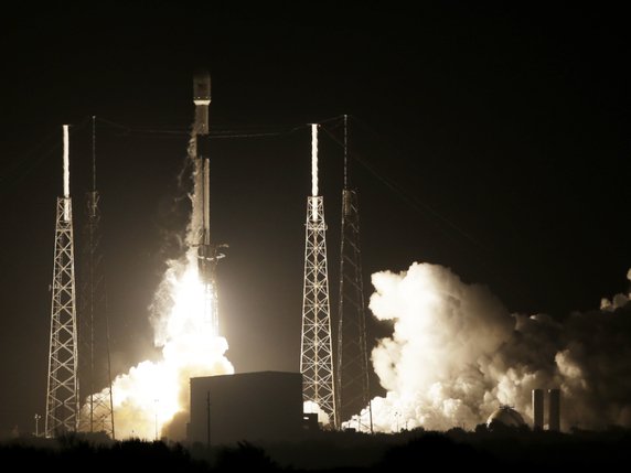 La sonde Berseshit a été lancée par une fusée Falcon 9 de SpaceX. © KEYSTONE/FR60642 AP/TERRY RENNA