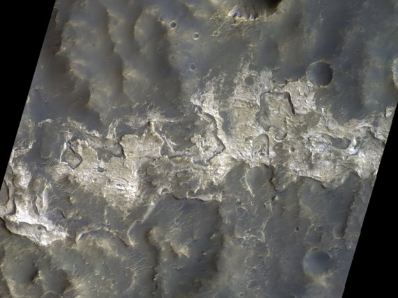 Le cratère Columbus en terrasses dans l'hémisphère sud de Mars. © ESA/Roskosmos/CaSSIS