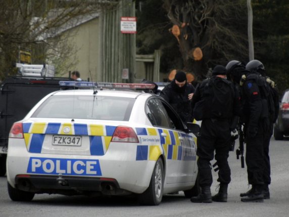 Un important dispositif de police a été déployé dans le centre de Christchurch en Nouvelle-Zélande (image symbolique). © KEYSTONE/EPA/SARAH ROBSON