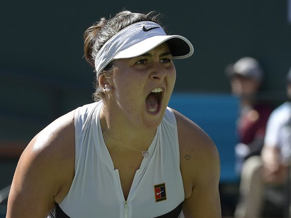 Bianca Andreescu: la nouvelle merveille du Circuit. © KEYSTONE/AP/MARK J. TERRILL