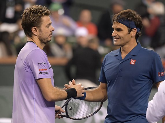 Stan Wawrinka et Roger Federer de nouveau face à face à Miami? © KEYSTONE/AP/MARK J. TERRILL