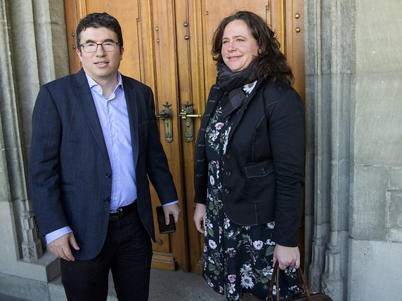 Le président des Verts fribourgeois Bruno Marmier peut compter sur le soutien de la députée au Grand Conseil Sylvie Bonvin-Sansonnens, qui fait partie du comité de campagne (archives). © KEYSTONE/JEAN-CHRISTOPHE BOTT