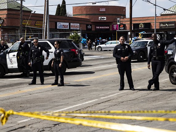 Nipsey Hussle a été abattu devant son magasin de vêtements (archives). © KEYSTONE/EPA/ETIENNE LAURENT