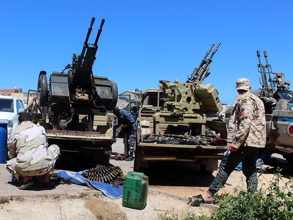Des milices de Misrata ont rejoint Tripoli pour arrêter l'offensive du maréchal Haftar (archives). © KEYSTONE/EPA/STRINGER