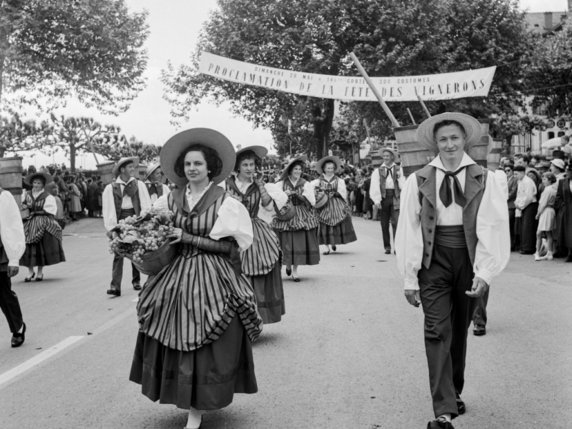 La Proclamation de la Fête des vignerons 2019 aura lieu le 4 mai à Vevey (VD) (archives Fête 1955). © KEYSTONE/PHOTOPRESS-ARCHIV/STR