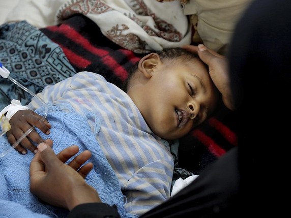 195'000 cas suspects de choléra ont été enregistrés depuis le début de l'année au Yémen (archives). © KEYSTONE/AP UNICEF