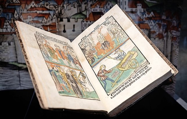 Condamnation de Jan Hus, dans le Concilium zu Konstanz (1483).  © MNS