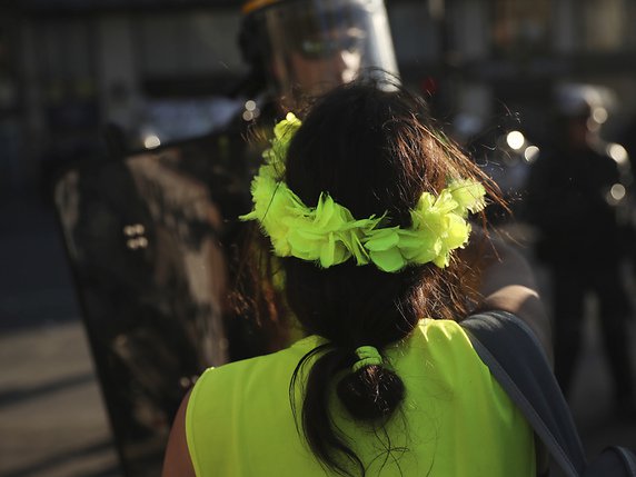 Pour la 24e mobilisation des "gilets jaunes", les regards se tournent vers Strasbourg, où un appel a été lancé pour une manifestation "nationale et internationale" (archives). © KEYSTONE/AP/FRANCISCO SECO