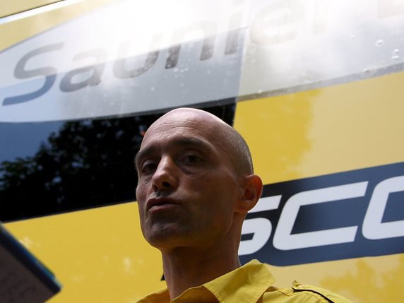 Mauro Gianetti est un directeur sportif heureux. © KEYSTONE/EPA/IAN LANGSDON
