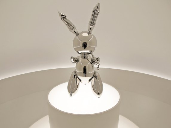Le "Rabbit", haut de 104 cm, est l'une des oeuvres les plus connues de Jeff Koons (archives). © KEYSTONE/AP/SETH WENIG