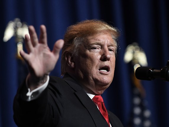 Le président américain Donald Trump menace encore l'Iran de destruction (archives). © KEYSTONE/EPA ABACA PRESS POOL/OLIVIER DOULIERY / POOL