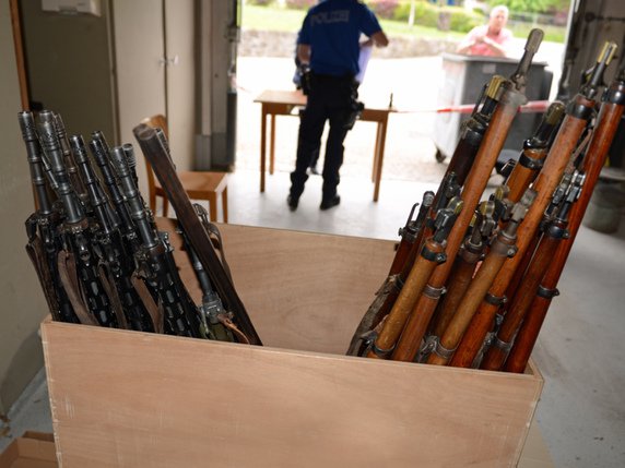 Les armes ont pu être rendues dans sept commissariats des cantons de Lucerne, Nidwald et Obwald. © Police cantonale de Lucerne