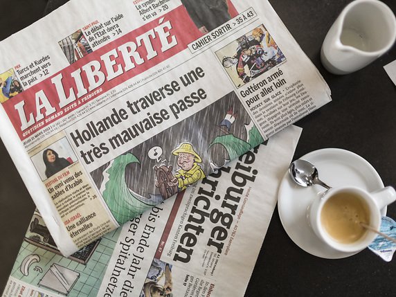 Le quotidien fribourgeois La Liberté est partenaire du projet évaluant la presse de demain (archives). © KEYSTONE/GAETAN BALLY