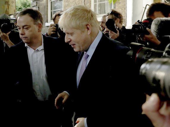 Boris Johnson est donné favori à la succession de Thersa May. © KEYSTONE/AP/MATT DUNHAM