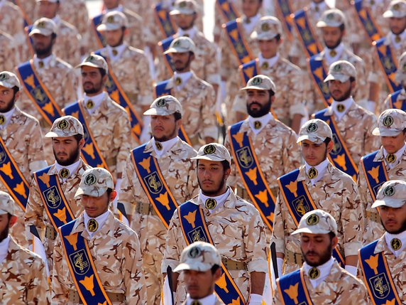 Les Gardiens de la Révolution iraniens ont annoncé avoir abattu jeudi un "drone espion américain" (archives). © KEYSTONE/EPA/ABEDIN TAHERKENAREH