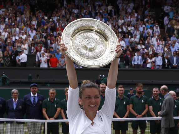 Simona Halep a remporté son premier Wimbledon © KEYSTONE/EPA/NIC BOTHMA