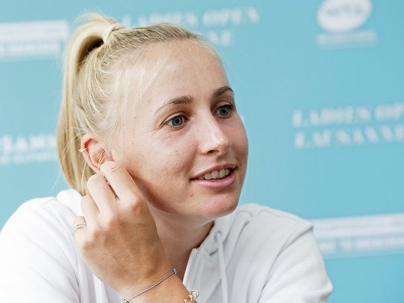 Jil Teichmann est heureuse de figurer dans le top 100 de la WTA © KEYSTONE/SALVATORE DI NOLFI