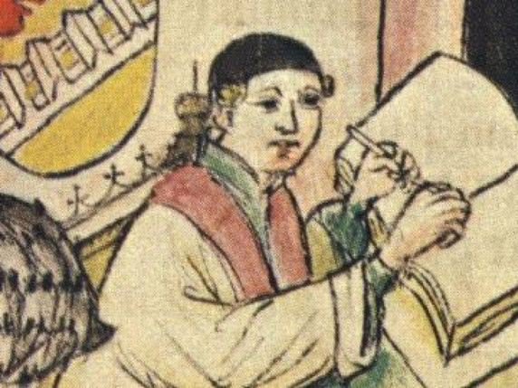 L'érudit allemand Winand Ort von Steeg (1371-1454) dans son cabinet. © Archives d'Etat de Bavière, Munich/UNIBE