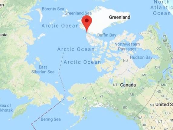Le mercure a atteint 21 degrés Celsius dimanche à Alert, endroit habité le plus septentrional de la planète, à moins de 900 km du pôle Nord. © Googlemaps