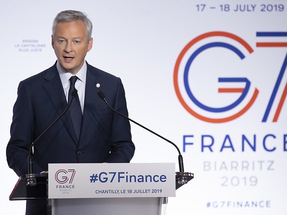 Le ministre français Bruno Le Maire s'est félicité de "cet accord" du G7 "pour taxer les activités sans présence physique, en particulier des activités numériques". © KEYSTONE/EPA/IAN LANGSDON
