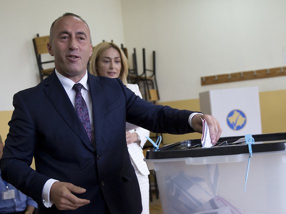 Le Premier ministre du Kosovo Ramush Haradinaj,a démissionné après avoir été convoqué par la justice internationale en tant que suspect (archives). © KEYSTONE/AP/VISAR KRYEZIU