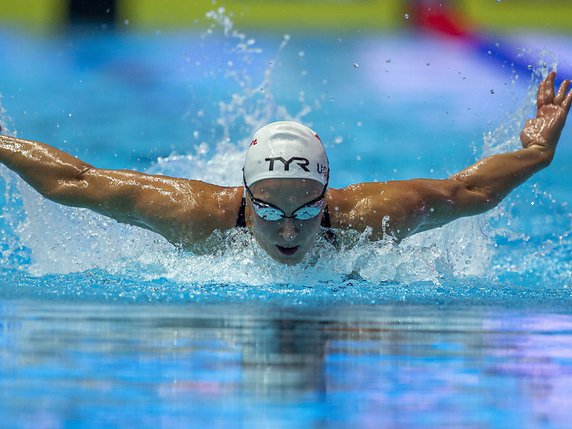 Maria Ugolkova en séries du 200 m 4 nages. © KEYSTONE/EPA/PATRICK B. KRAEMER