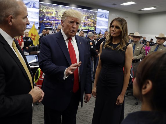 La communication de Donald Trump a été très contrôlée à El Paso. © KEYSTONE/AP/EVAN VUCCI