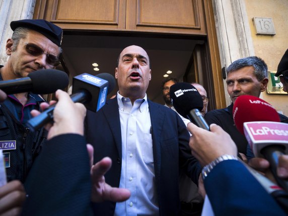 Pour le chef du PD Nicola Zingaretti, "tout le parti s'est réuni" autour de cette décision. © KEYSTONE/EPA ANSA/ANGELO CARCONI